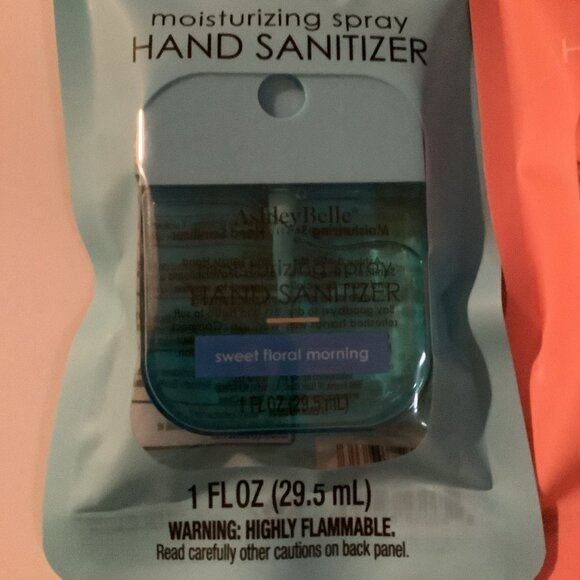 Ashley Belle Hand Sanitizer Spray Sweet Floral Morning & Mango Peach Splash. New - Picture 3 of 4